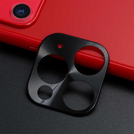 Apple iPhone 11 Pro Max Uyumlu Metal Kamera Koruyucu Siyah