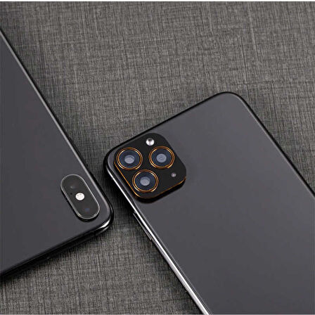 Apple iPhone X Uyumlu CP-01 iPhone 11 Pro Max Kamera Lens Dönüştürücü Gold