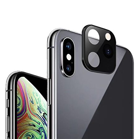 Apple iPhone XS Max Uyumlu CP-03 iPhone 11 Pro Max Kamera Lens Dönüştürücü Siyah