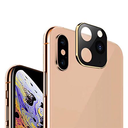 Apple iPhone XS Max Uyumlu CP-03 iPhone 11 Pro Max Kamera Lens Dönüştürücü Gold