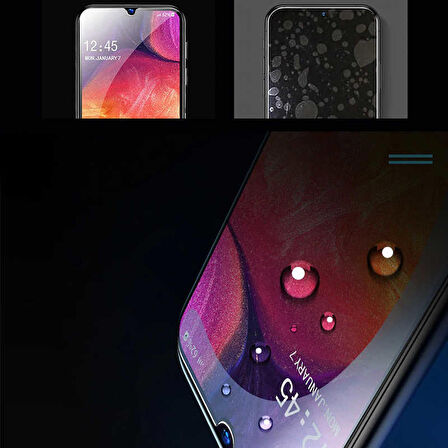 Samsung Galaxy A20S Uyumlu Kenarları Kırılmaya Dayanıklı Cam Ekran Koruyucu