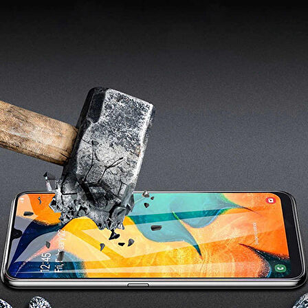 Samsung Galaxy M30S Uyumlu Kenarları Kırılmaya Dayanıklı Cam Ekran Koruyucu