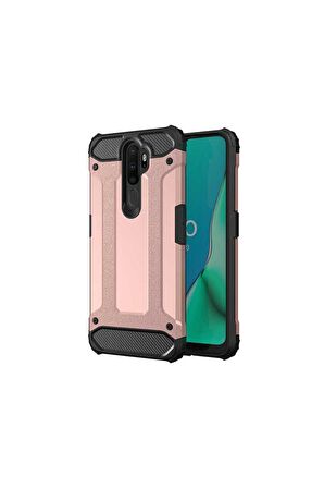 Oppo A9 2020 Uyumlu Kılıf Crash Silikon Kapak Rose Gold