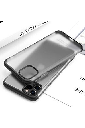 Apple iPhone 11 Pro Max Uyumlu Kılıf Nili Kapak Siyah