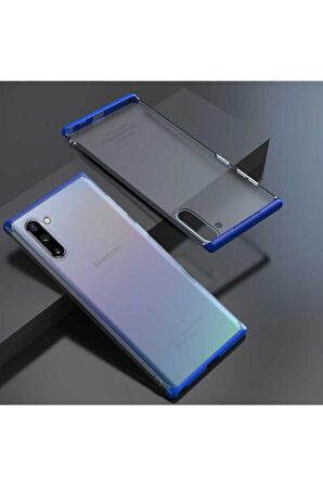 Samsung Galaxy Note 10 Uyumlu Kılıf Nili Kapak Mavi