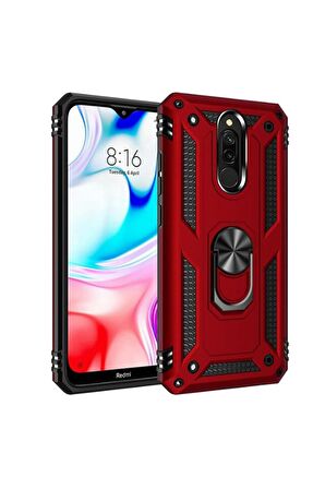 Xiaomi Redmi 8 Uyumlu Kılıf Vega Kapak Kırmızı