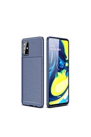 Samsung Galaxy A51 Uyumlu Kılıf Negro Silikon Kapak Lacivert