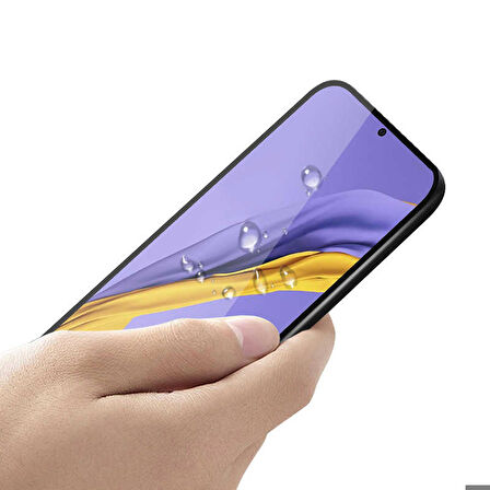 Samsung Galaxy A71 Uyumlu Kenarları Kırılmaya Dayanıklı Cam Ekran Koruyucu
