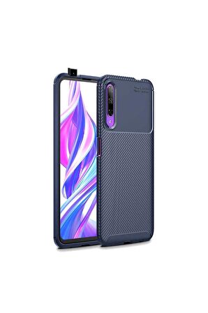 Huawei P Smart Pro 2019 Uyumlu Kılıf Negro Silikon Kapak Lacivert