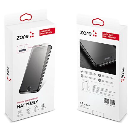 Apple iPhone XR Uyumlu Anti-Dust Mat Privacy Temperli Ekran Koruyucu