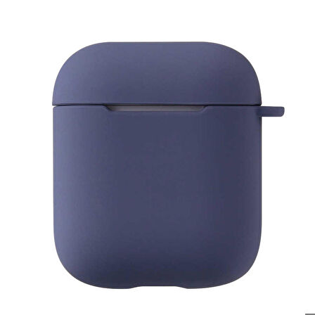 Apple Airpods Uyumlu Kılıf Uyumlu Kılıf Silkon Soft Yüzey Esnek Yumuşak Airbag 11 Kılıf Lacivert