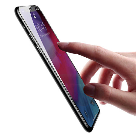 Apple iPhone 11 Pro Max Uyumlu Kenarları Kırılmaya Dayanıklı Cam Ekran Koruyucu