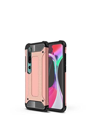 Xiaomi Mi 10 Uyumlu Kılıf Crash Silikon Kapak Rose Gold