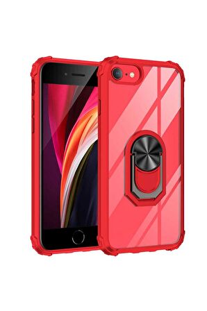 Apple iPhone SE 2020 Uyumlu Kılıf Mola Kapak Kırmızı