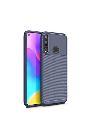 Huawei P40 Lite E Uyumlu Kılıf Negro Silikon Kapak Lacivert