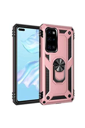 Huawei P40 Uyumlu Kılıf Vega Kapak Rose Gold