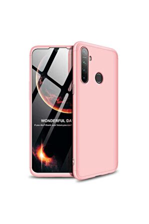 Realme 5 Uyumlu Kılıf Ays Kapak Rose Gold