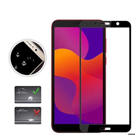 Huawei Y5P Uyumlu Kenarları Kırılmaya Dayanıklı Cam Ekran Koruyucu