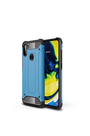 Samsung Galaxy M11 Uyumlu Kılıf Crash Silikon Kapak Mavi