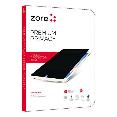 Apple iPad 9.7 2018 (6.Nesil) Uyumlu Tablet Privacy Temperli Cam Ekran Koruyucu