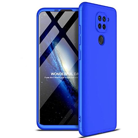 Xiaomi Redmi Note 9 Uyumlu Kılıf Ays Kapak Mavi