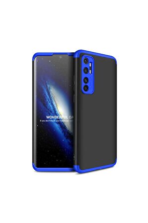 Xiaomi Mi Note 10 Lite Uyumlu Kılıf Ays Kapak Siyah-Mavi