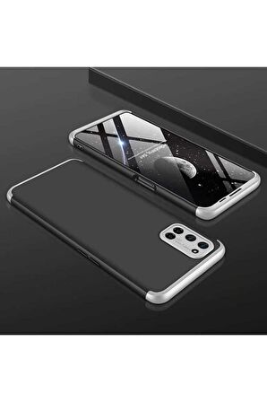 Oppo A72 Uyumlu Kılıf Ays Kapak Siyah-Gri