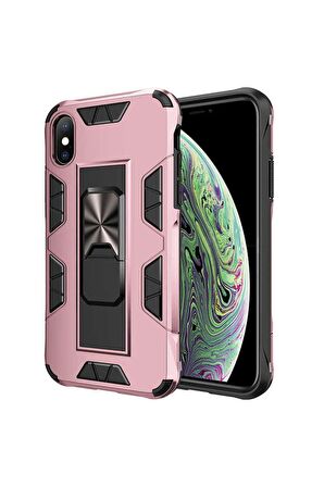 Apple iPhone X Uyumlu Kılıf Volve Kapak Rose Gold
