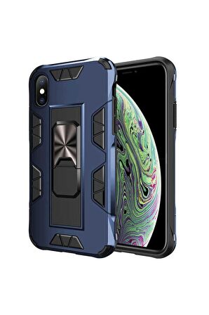 Apple iPhone XS Uyumlu Kılıf Volve Kapak Lacivert