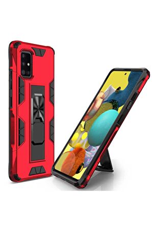 Samsung Galaxy A71 Uyumlu Kılıf Volve Kapak Kırmızı