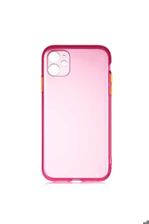 Apple iPhone 11 Uyumlu Kılıf Bistro Kapak Pembe