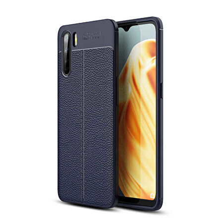 Oppo Reno 3 Uyumlu Kılıf Niss Silikon Kapak Lacivert