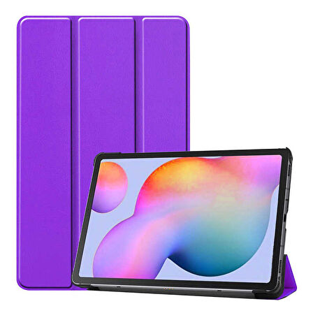 Huawei MatePad T8 Uyumlu Tablet Kılıfı Smart Cover Standlı Akıllı Kılıf Mor