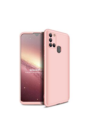 Samsung Galaxy A21S Uyumlu Kılıf Ays Kapak Rose Gold