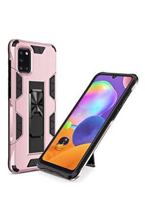 Samsung Galaxy A31 Uyumlu Kılıf Volve Kapak Rose Gold