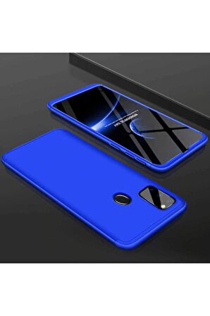 Samsung Galaxy M21 Uyumlu Kılıf Ays Kapak Mavi