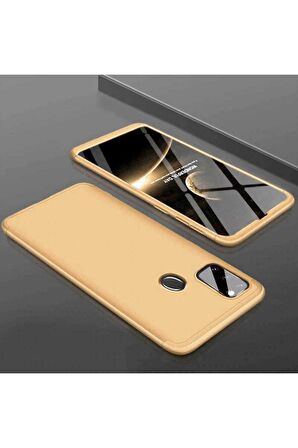 Samsung Galaxy M21 Uyumlu Kılıf Ays Kapak Gold