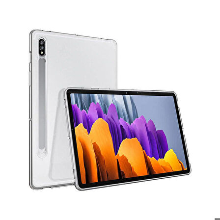 Samsung Galaxy Tab S8 Uyumlu Tablet Kılıfı Şeffaf Süper Silikon Kapak