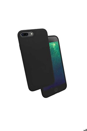 Apple iPhone 7 Plus Uyumlu Kılıf Silk Silikon Siyah