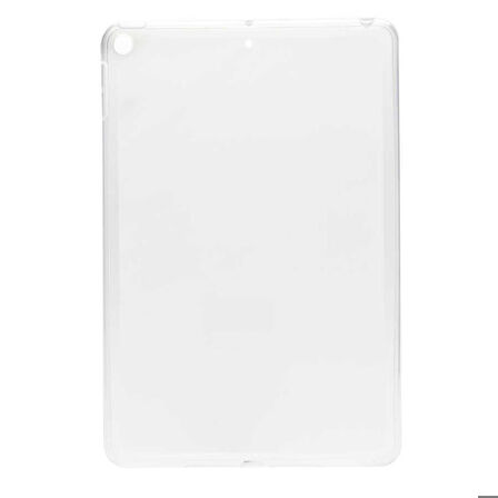 Apple iPad Mini 5 Uyumlu Tablet Kılıfı Şeffaf Süper Silikon Kapak Beyaz