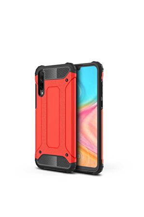 Huawei Honor 20 Lite Uyumlu Kılıf Crash Silikon Kapak Kırmızı