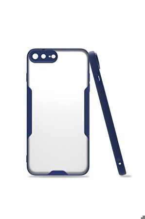 Apple iPhone 8 Plus Uyumlu Kılıf Parfe Kapak Lacivert