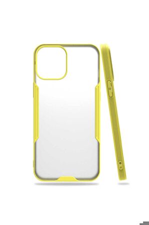 Apple iPhone 12 Uyumlu Kılıf Parfe Kapak Sarı