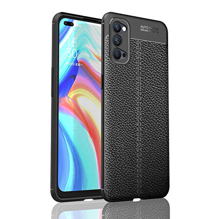 Oppo Reno 4 Uyumlu Kılıf Niss Silikon Kapak Siyah