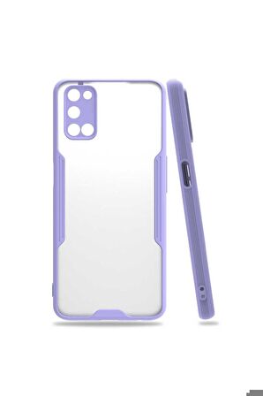 Oppo A92 Uyumlu Kılıf Parfe Kapak Mor