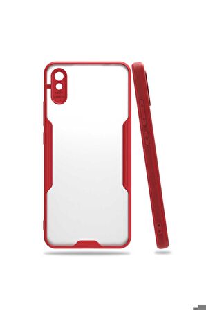 Xiaomi Redmi 9A Uyumlu Kılıf Parfe Kapak Kırmızı