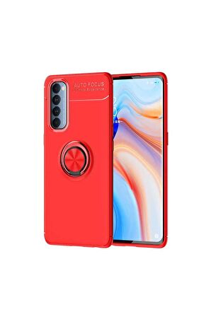Oppo Reno 4 Pro 4G Uyumlu Kılıf Ravel Silikon Kapak Kırmızı