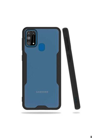 Samsung Galaxy M31 Uyumlu Kılıf Parfe Kapak Siyah