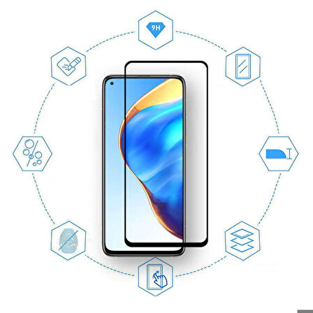 Xiaomi Mi 10T Pro 5G Uyumlu Kenarları Kırılmaya Dayanıklı Cam Ekran Koruyucu