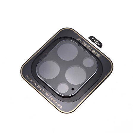 Apple iPhone 12 Pro Max Uyumlu Kamera Koruyucu Siyah